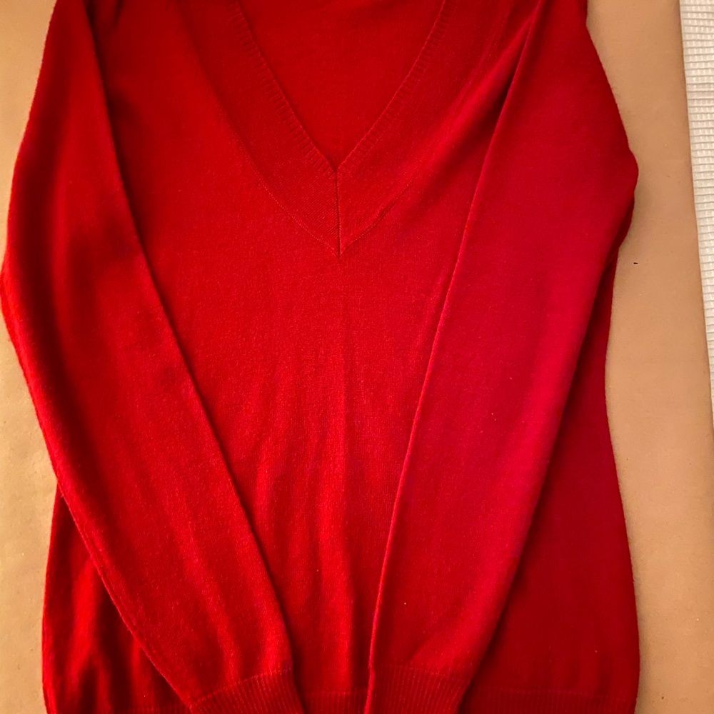 The Limited Red V-Neck Sweater